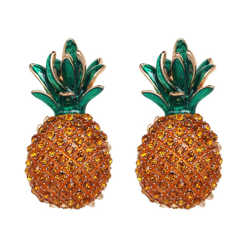new fashion fruit pineapple big statement drop earrings handmade rhinestone crystal dangle earrings for women accessories
new fashion fruit pineapple big statement drop earrings handmade rhinestone crystal dangle earrings for women accessories