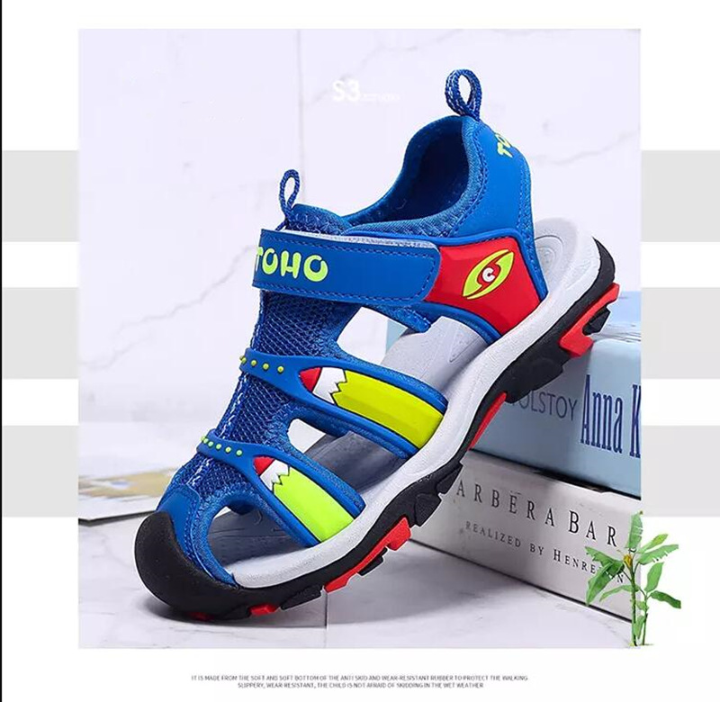 Children's Sandals Boys Outdoor Sport Closed-Toe Shoes Kids Summer Beach Breathable Water Shoes