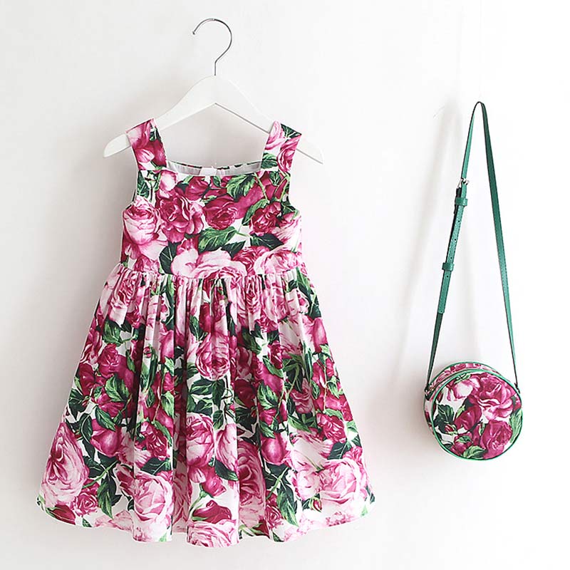 Girls Clothes 2020 Summer Children Sleeveless O-Neck Princess Dress Flower Printed Party Dress Baby Clothes With bag, Ah2012
Girls Clothes 2020 Summer Children Sleeveless O-Neck Princess Dress Flower Printed Party Dress Baby Clothes With bag, Ah2012