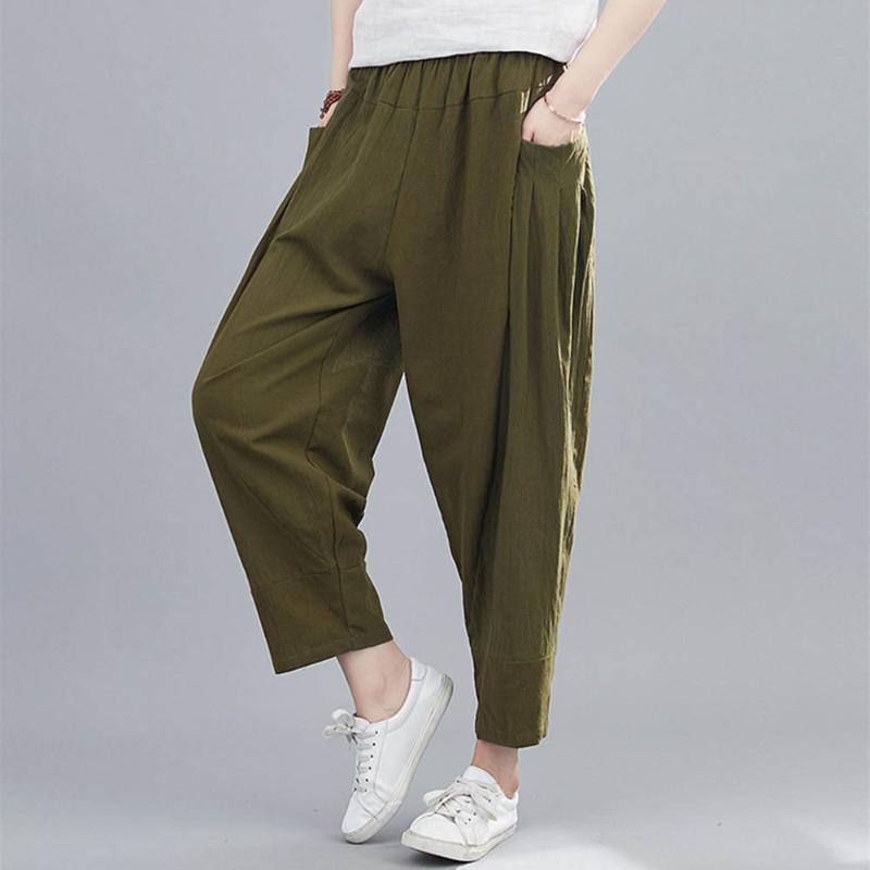 2020 Women Cotton Harem Pants Plus Size 3XL Ninth Pants Side Pockets Elastic Waist Loose Sarouel Pantalons, Black
2020 Women Cotton Harem Pants Plus Size 3XL Ninth Pants Side Pockets Elastic Waist Loose Sarouel Pantalons, Black