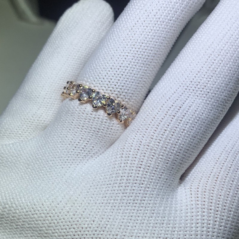 2020 New Arrival Sparkling Luxury Jewelry 925 Sterling Silver&Rose Gold Full Pear Cut White Topaz CZ Diamond Gemstones Women Wedding Ring