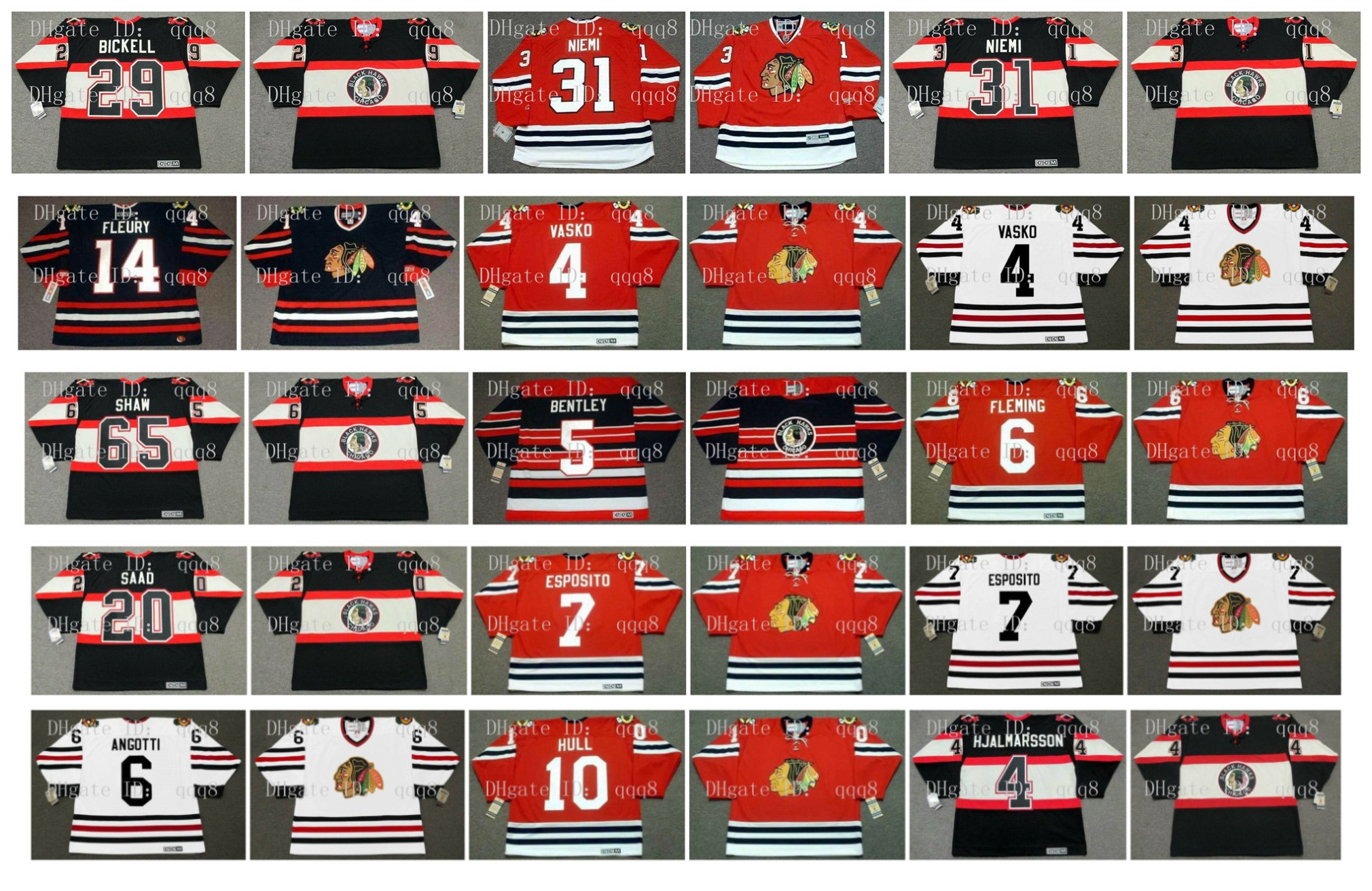 Vintage Chicago Blackhawks Jersey 6 LOU ANGOTTI 10 DENNIS HULL 4 NIKLAS HJALMARSSON 20 BRANDON SAAD 7 PHIL ESPOSITO 65 ANDREW SHAW Hockey, As pic
Vintage Chicago Blackhawks Jersey 6 LOU ANGOTTI 10 DENNIS HULL 4 NIKLAS HJALMARSSON 20 BRANDON SAAD 7 PHIL ESPOSITO 65 ANDREW SHAW Hockey, As pic