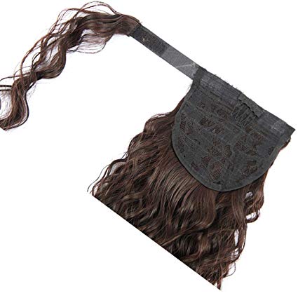 160g Long Drawstring Ponytail Human High Puff Afro Clip in Ponytail Hair Extensions Brown Curly Corn Wave Clip in Hair Pieces for Women