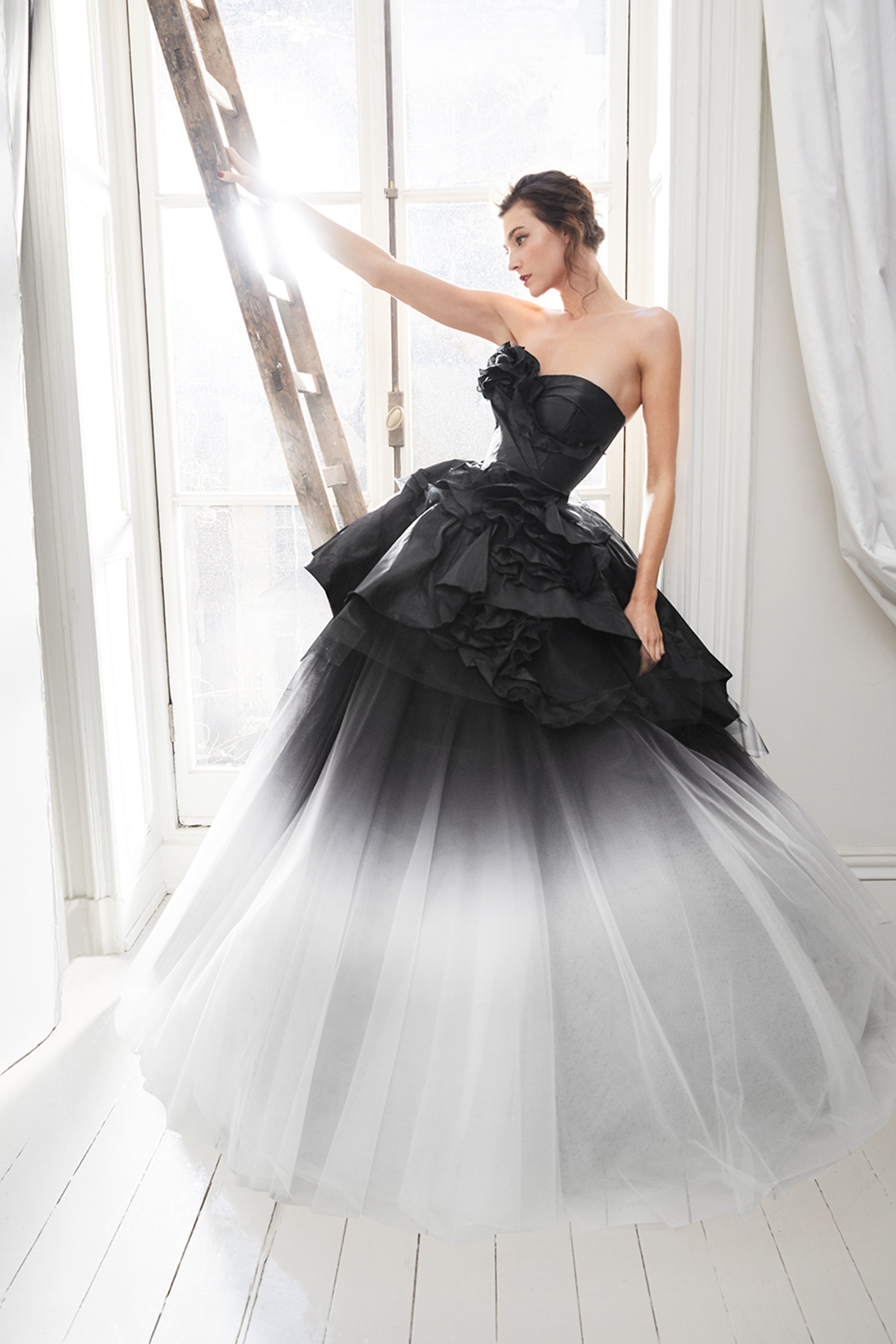 2020 Marchesa Gradient Evening Dresses Sweetheart Ruffles Tiered Skirts New Prom Dress Party A Line Formal Occasion Gowns