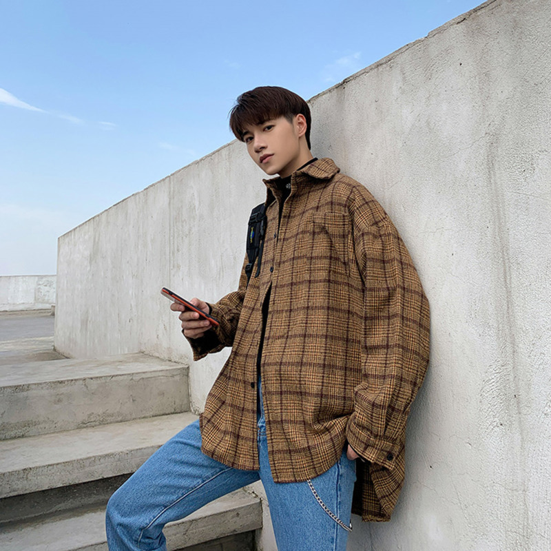Men's Shirts Autumn Plaid Thicken Coats Gentleman Loose StreetWear Hip Hop Band High Street New Clothes Jacket Harajuku Gym, Blackish green
Men's Shirts Autumn Plaid Thicken Coats Gentleman Loose StreetWear Hip Hop Band High Street New Clothes Jacket Harajuku Gym, Blackish green