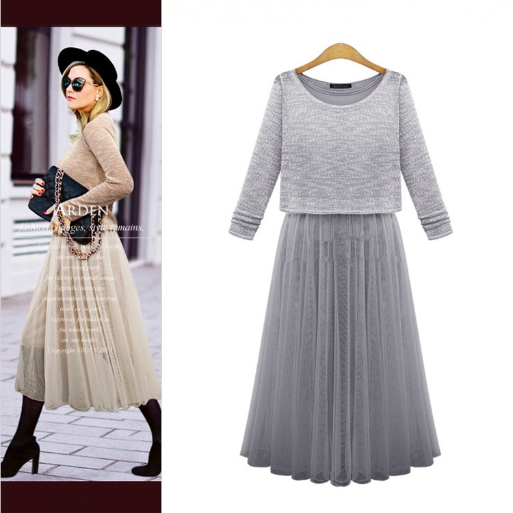 FinalFit Midi Tulle Summer Dress Women, Casual Pleated Slim Gauze Two Piece Long Sundress+Tops, Gray
FinalFit Midi Tulle Summer Dress Women, Casual Pleated Slim Gauze Two Piece Long Sundress+Tops, Gray