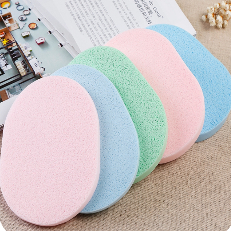Random Color Soft Facial Puff Face Cleanse Washing Sponge Exfoliator Cleansing Sponge Puff Facial Cleanser brush
