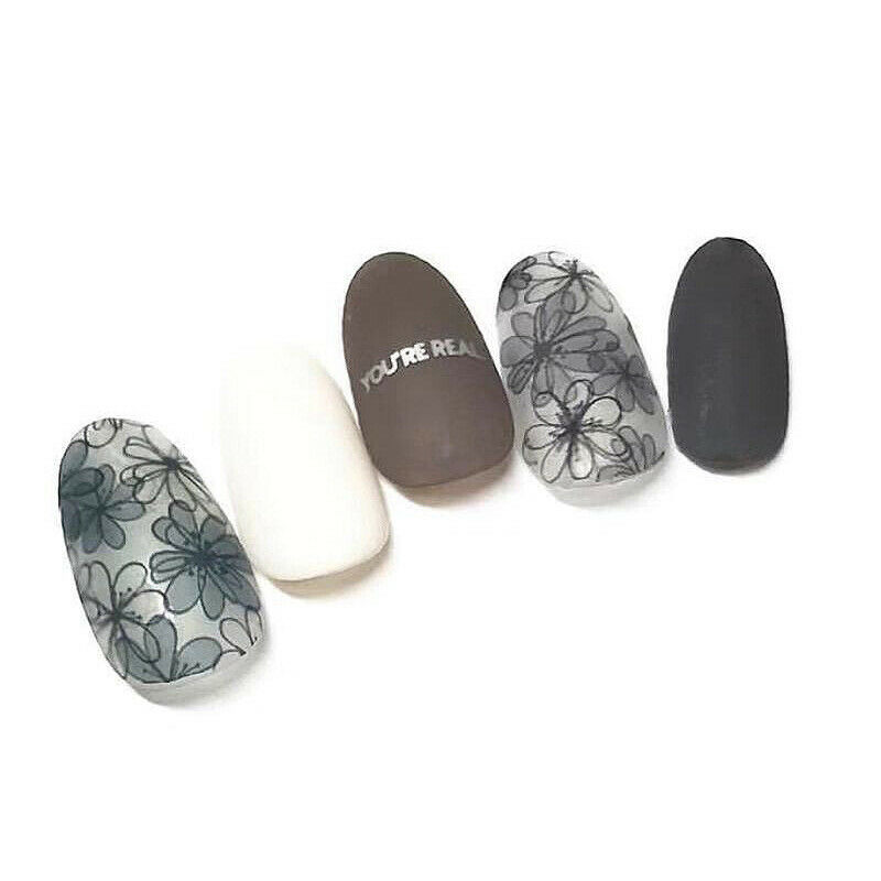 Sheers Flowers Liner Nail Art Sticker Decals 3D DIY Decoration Tips Gel Polish #765