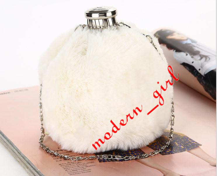 Fashion Factory Brand New Handmade Bags Plush Evening Bridal Hand Bag Chain Handbags Ladies Shoulder Bag Purse Wallets