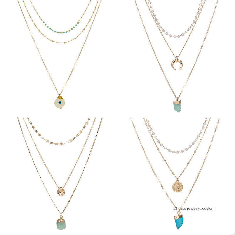Concise Joker Multi-storey Metal Necklace Personality Moon Natural Shi Zhenzhu Elizabeth A Head Pendeloque Cut
Concise Joker Multi-storey Metal Necklace Personality Moon Natural Shi Zhenzhu Elizabeth A Head Pendeloque Cut