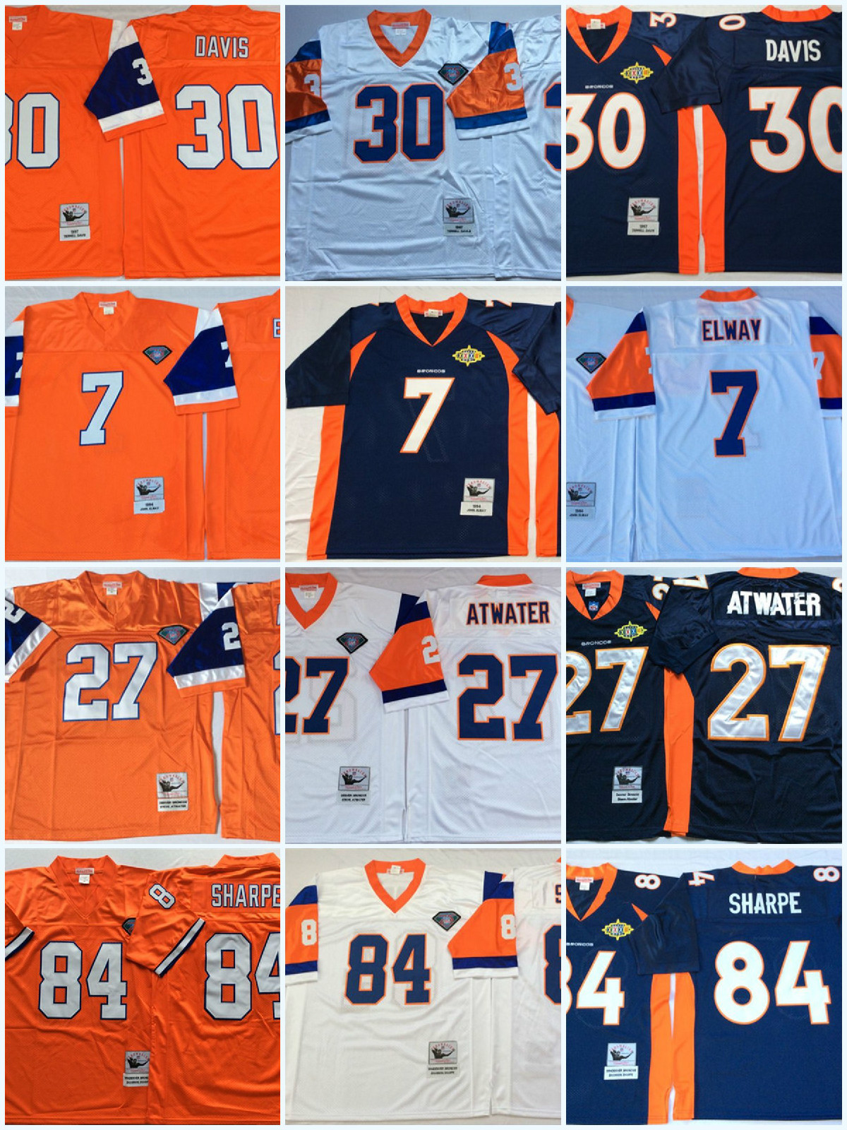 Mens #7 John Elway Vintage Football Jersey Stitched #27 Steve Atwater # 30 Terrell Davis #84 Shannon Sharp Jersey
Mens #7 John Elway Vintage Football Jersey Stitched #27 Steve Atwater # 30 Terrell Davis #84 Shannon Sharp Jersey