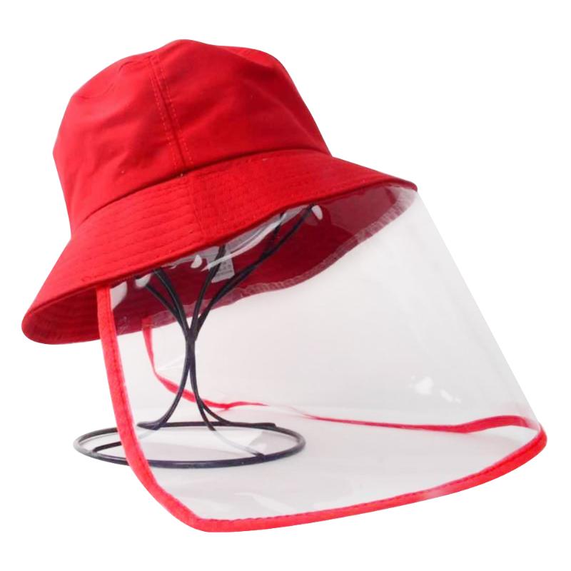 New Anti-fog Anti-spitting Protective Bucket Hat with Transparent Face Cover Sandproof Sun Protection Anti-dust Hat VJ-Drop