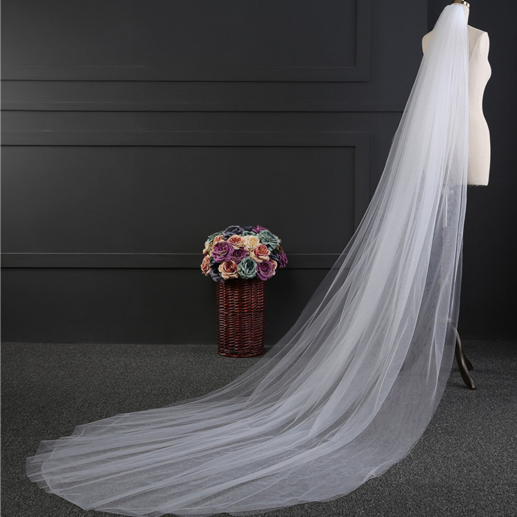 Simple White Ivory 3M Wedding Veils With Comb Long Train Two Layer Tulle Bridal Veil Cheap Cathedral Wedding Veils Wedding Accessories
Simple White Ivory 3M Wedding Veils With Comb Long Train Two Layer Tulle Bridal Veil Cheap Cathedral Wedding Veils Wedding Accessories