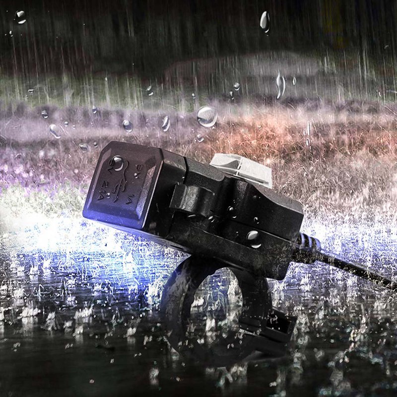 Dual USB Port 12V Waterproof Motorcycle Handlebar Charger 5V 1A/2.1A Adapter Power Supply Socket for Phone