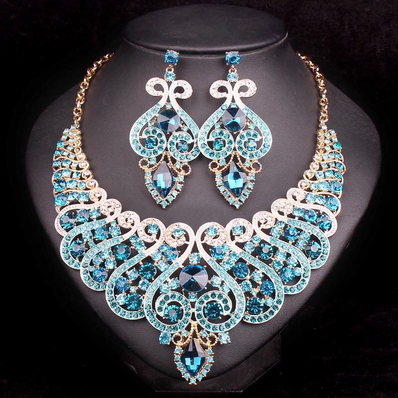 Fashion Bridal Jewelry Sets Wedding Engagement Necklace Earring for Bride Party Costume Accessories Indian Jewellery Sets Women
Fashion Bridal Jewelry Sets Wedding Engagement Necklace Earring for Bride Party Costume Accessories Indian Jewellery Sets Women