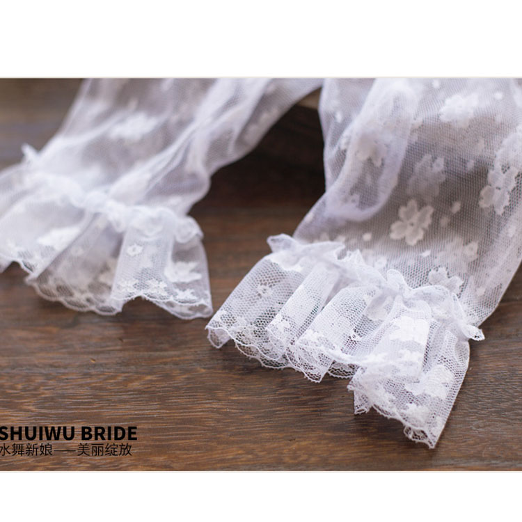 In Stock Cheap New Sexy Fingerless Gloves Wedding Bridal Gloves Accessory Beaded Lace Gloves Wedding Accessories Wrist Length
