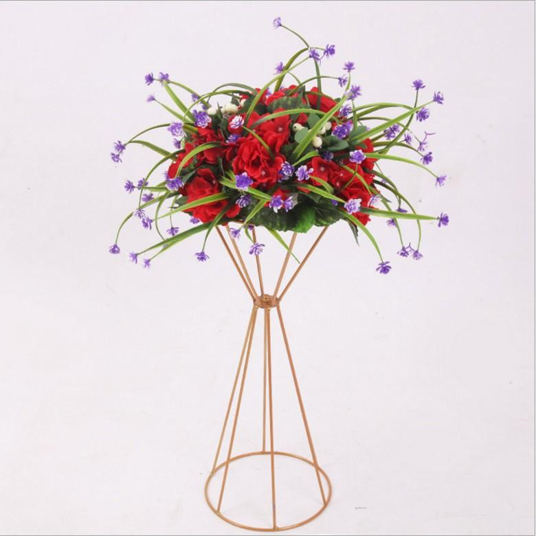 Wedding Gold Centerpieces Tall Metal Flower Vase Wedding Decoration Party Road Lead Floor Vase Event Party Decoration