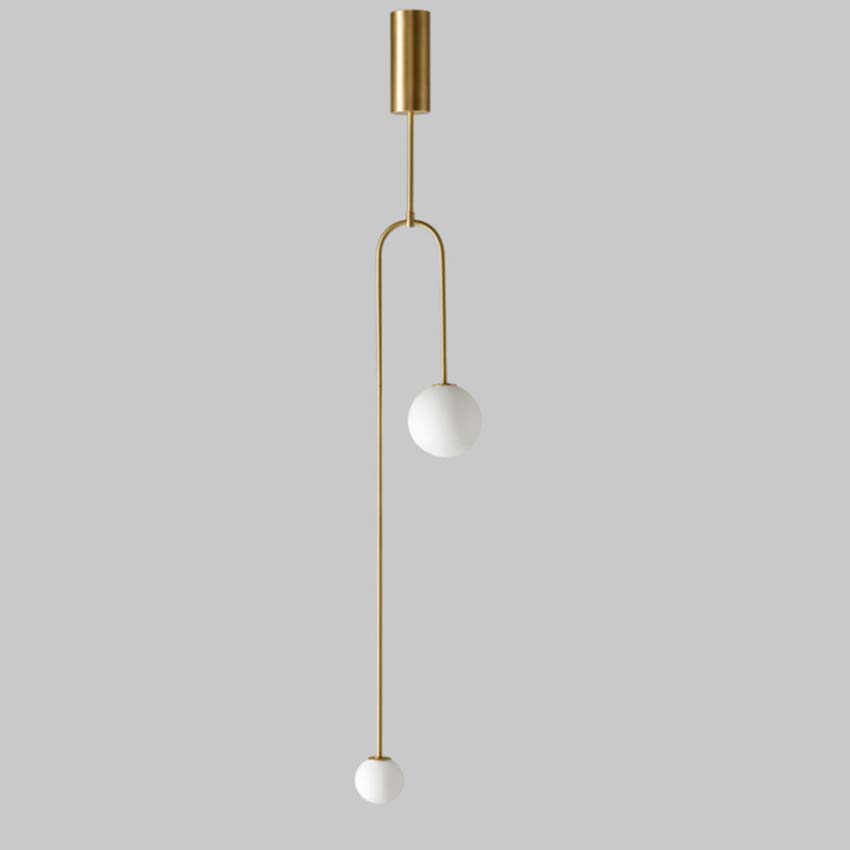Postmodern wrought Pendant Lamps gold black white iron glass hanging ceiling lights bedroom dining room suspension light