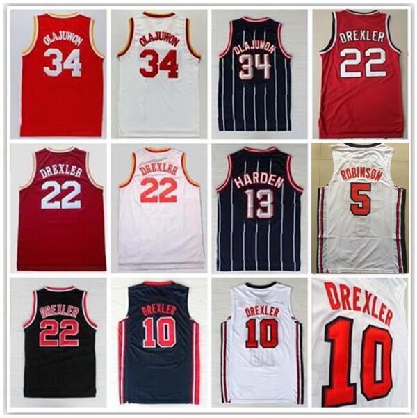 Top Quality #34 Hakeem Olajuwon Jersey Uniform 1992 Dream Team One 10 Clyde Drexler Jersey Shirt 22 Rev 30 New Material Red White Blue, C12
Top Quality #34 Hakeem Olajuwon Jersey Uniform 1992 Dream Team One 10 Clyde Drexler Jersey Shirt 22 Rev 30 New Material Red White Blue, C12