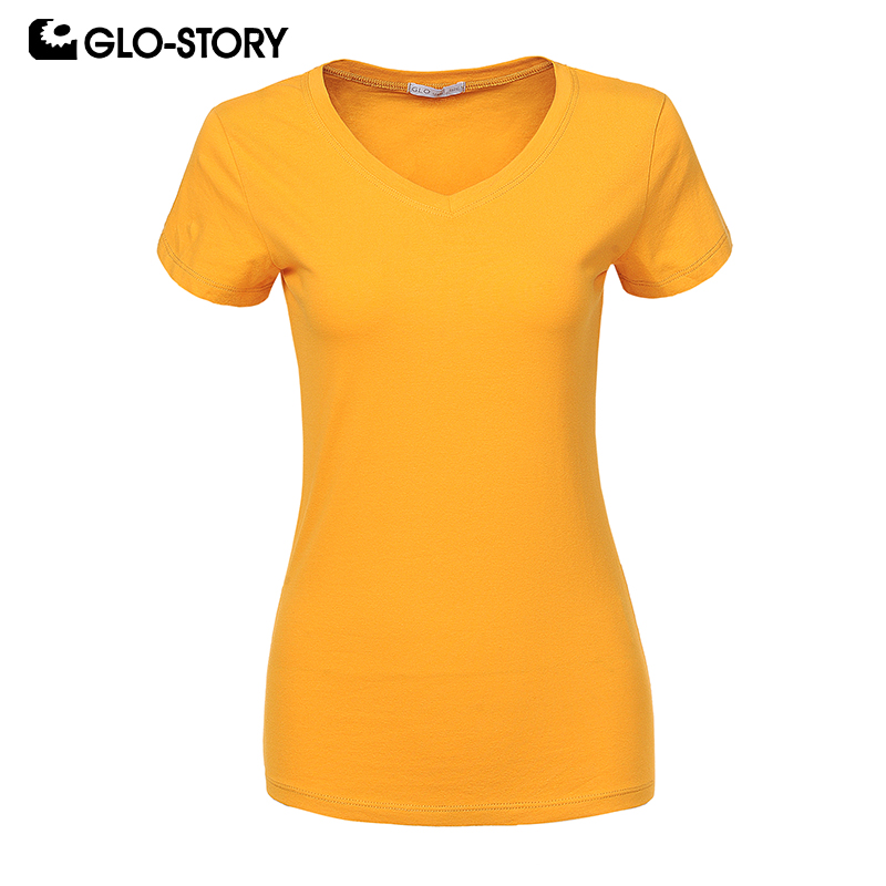 GLO-STORY 2020 New Summer Women Basic Solid V-Neck Short Sleeve T-Shirts Multi-Color Plus Size Tops Female WPO-B0647, White
GLO-STORY 2020 New Summer Women Basic Solid V-Neck Short Sleeve T-Shirts Multi-Color Plus Size Tops Female WPO-B0647, White