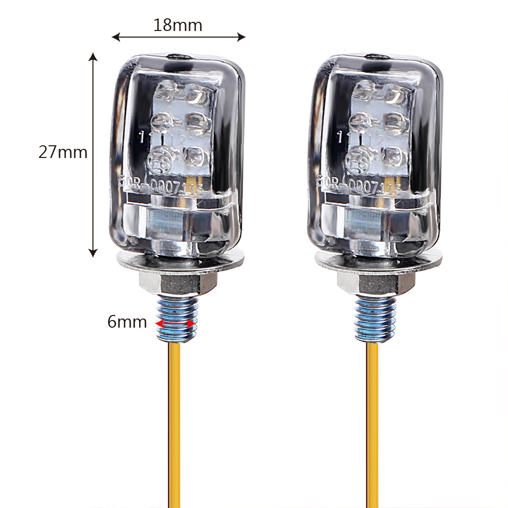 Amber Motorcycle Lighting Bike A pair Indicators Flashing Sliver/Black Indicator Blinker 12V Mini Turn Signal Light 6 LED
Amber Motorcycle Lighting Bike A pair Indicators Flashing Sliver/Black Indicator Blinker 12V Mini Turn Signal Light 6 LED