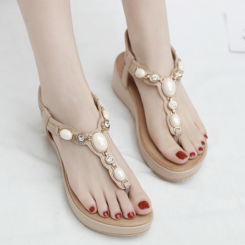 Gladiator sandals women bohemian flat sand sandalias plataforma 2020 large size beach shoes Women sandals#0306, Beige
Gladiator sandals women bohemian flat sand sandalias plataforma 2020 large size beach shoes Women sandals#0306, Beige