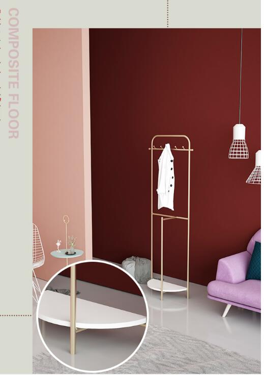 Landing clothes rack Bedroom Furniture metal baking paint craft coat racks Nordic living room hanging shoes package shelf