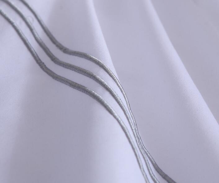 White Solid Color Bedding Set 3 Pcs Duvet Cover Set Bedcloth with Pillowcase Queen King Size