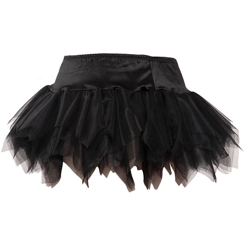 Women Asymmetrical Big Plus Size Mesh Multilayer Sexy Micro Mini Tutu Tulle Skirts Showgirl Dance Corset Skirt S-6XL Cosplay Party Costume