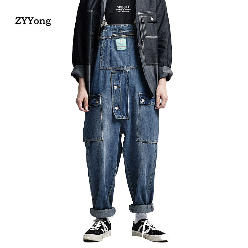 Men Denim Jumpsuit Bib Loose Jeans Vintage Freight Cargo Pants Overalls Suspender Youth Leisure Blue Rompers Trousers
Men Denim Jumpsuit Bib Loose Jeans Vintage Freight Cargo Pants Overalls Suspender Youth Leisure Blue Rompers Trousers