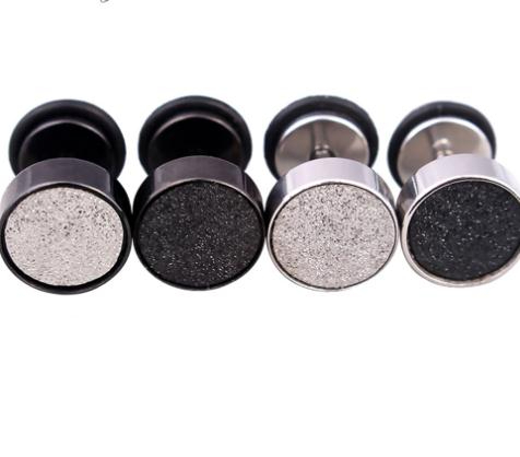 Fashion Men's black Steel 316L Stainless Steel Ear Studs Earrings 6/8/10mm Punk Piercing Jewelry for men, Golden;silver
Fashion Men's black Steel 316L Stainless Steel Ear Studs Earrings 6/8/10mm Punk Piercing Jewelry for men, Golden;silver