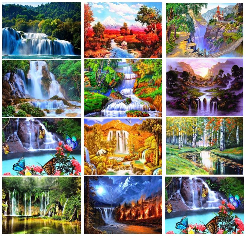Yikexin Diamond Embroidery Diamond Painting Waterfall Scenic Home Decoration Needlework Full Drill Cross Stitch Kits
Yikexin Diamond Embroidery Diamond Painting Waterfall Scenic Home Decoration Needlework Full Drill Cross Stitch Kits
