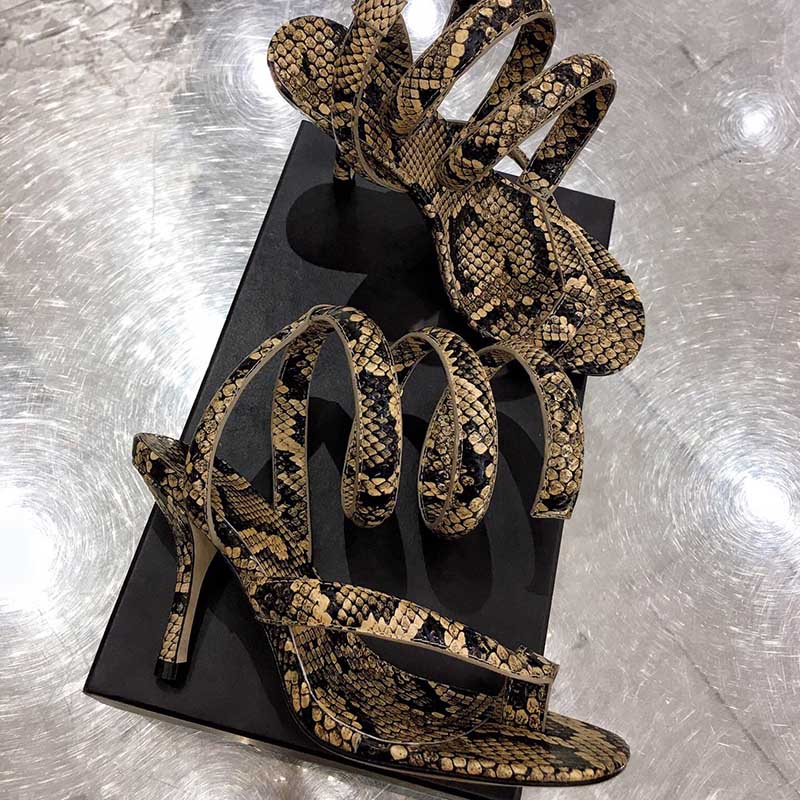 Womens sandals python printed Coiled ankle strap sandals 2020 new fashion luxury designer heels Spiral Sandals summer flip flops, #1
Womens sandals python printed Coiled ankle strap sandals 2020 new fashion luxury designer heels Spiral Sandals summer flip flops, #1