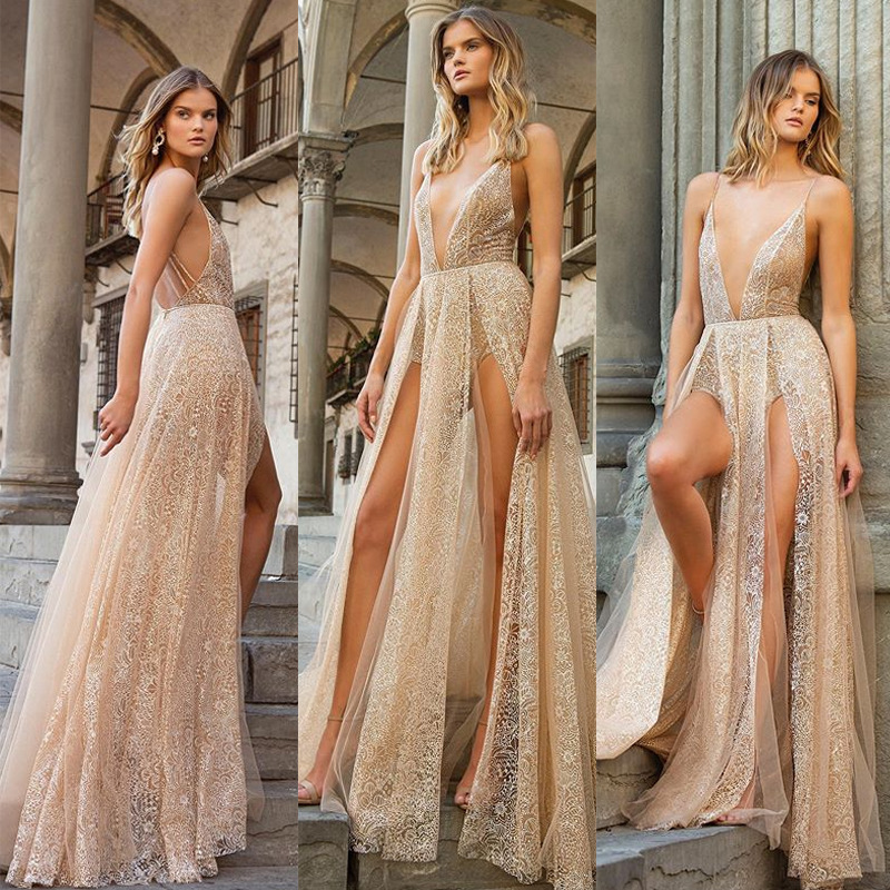 2019 new Europe and the United States women's wish cross-border hot style sexy backless deep V lace dress dress, See chart
2019 new Europe and the United States women's wish cross-border hot style sexy backless deep V lace dress dress, See chart