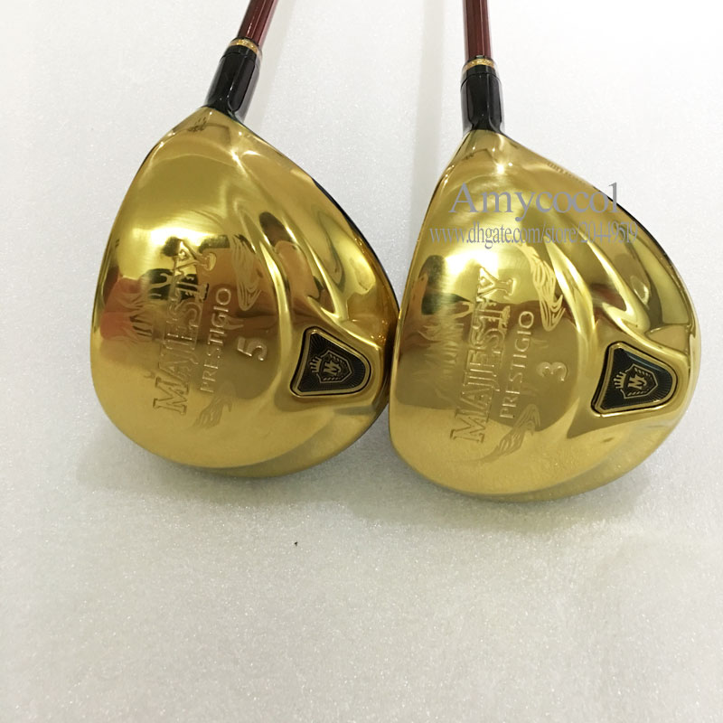 New Golf Clubs Maruman Majesty Prestigio 9 Golf Fairway Wood 3/5Wood Loft Golf Wood Graphite shaft and Clubs head Cover Free Shipping