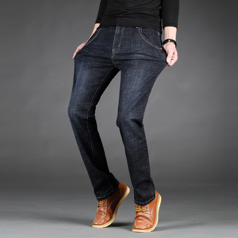 2019 Men Spring Summer Biker Jeans Skinny Black Blue Denim Straight Pants for Male Slim Fit Hip Hop Jeans Plus Size
