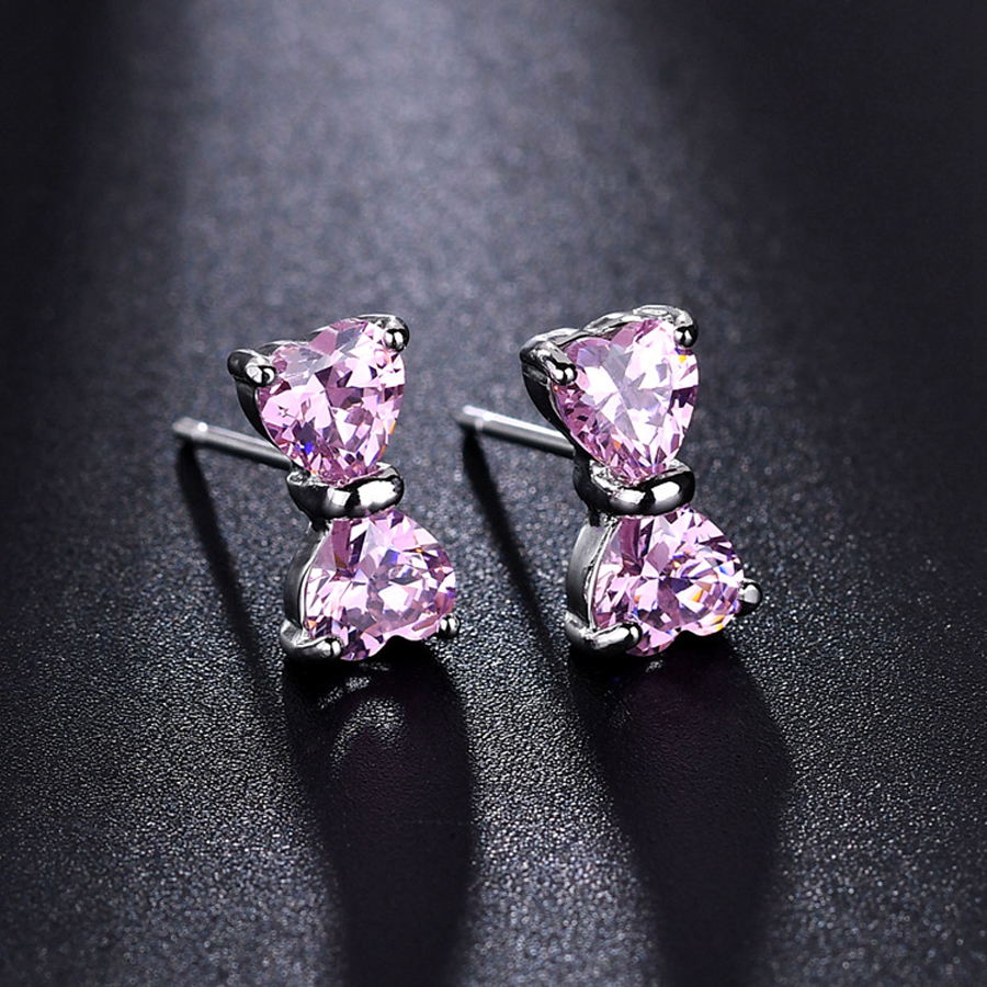 New Anti Allergy Tiny Bowknot Stud Earrings With Pink CZ Stone for Girls Fashion Korean Style Boucle D'Oreille Femme Best Bijoux Gift
New Anti Allergy Tiny Bowknot Stud Earrings With Pink CZ Stone for Girls Fashion Korean Style Boucle D'Oreille Femme Best Bijoux Gift