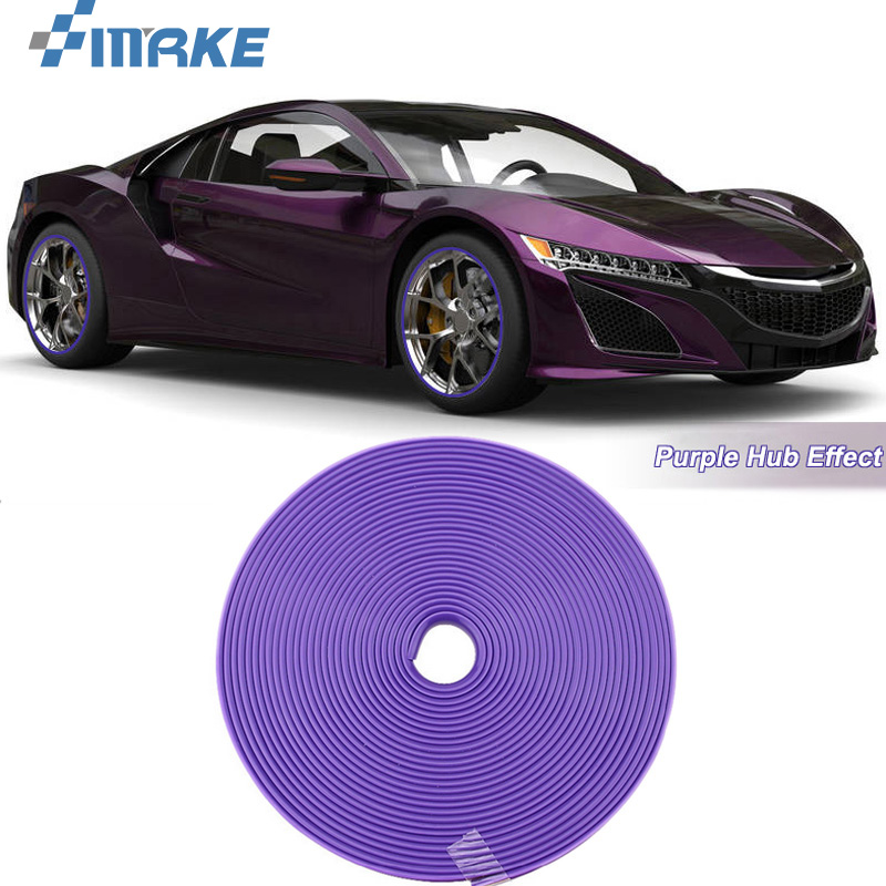 8M Car Wheel Hub Rim Edge Protector Ring Tire Strip Guard Rubber Stickers On Cars Purple Car Styling от DHgate WW