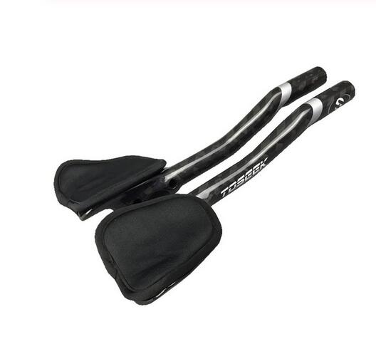 TOSEEK Carbon Fiber Cycling Triathlon Rest Bar 31.8mm length 340mm For Road Bike TT Handlebars Bar Ends