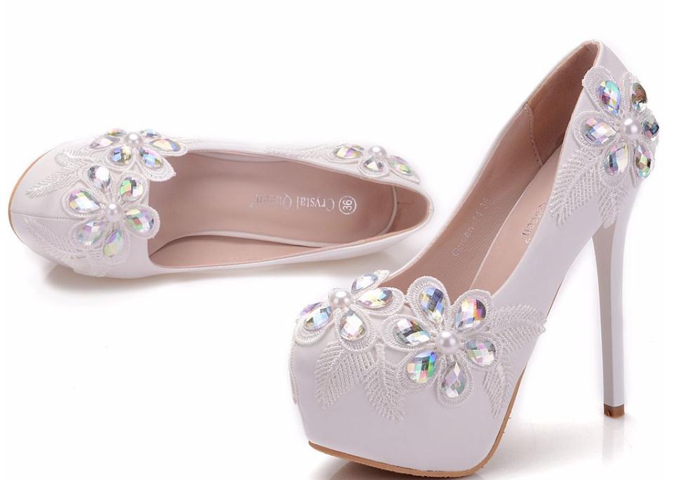 2019 Women's shoes in Spring and Autumn with New style High heel fine heel round head waterproof table Flower @KL369, White 
2019 Women's shoes in Spring and Autumn with New style High heel fine heel round head waterproof table Flower @KL369, White