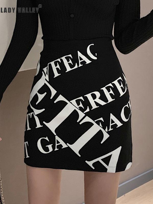 Free shipping letter print high waist wild skirt ladies spring fashion personality A word package hip skirt, Black
Free shipping letter print high waist wild skirt ladies spring fashion personality A word package hip skirt, Black