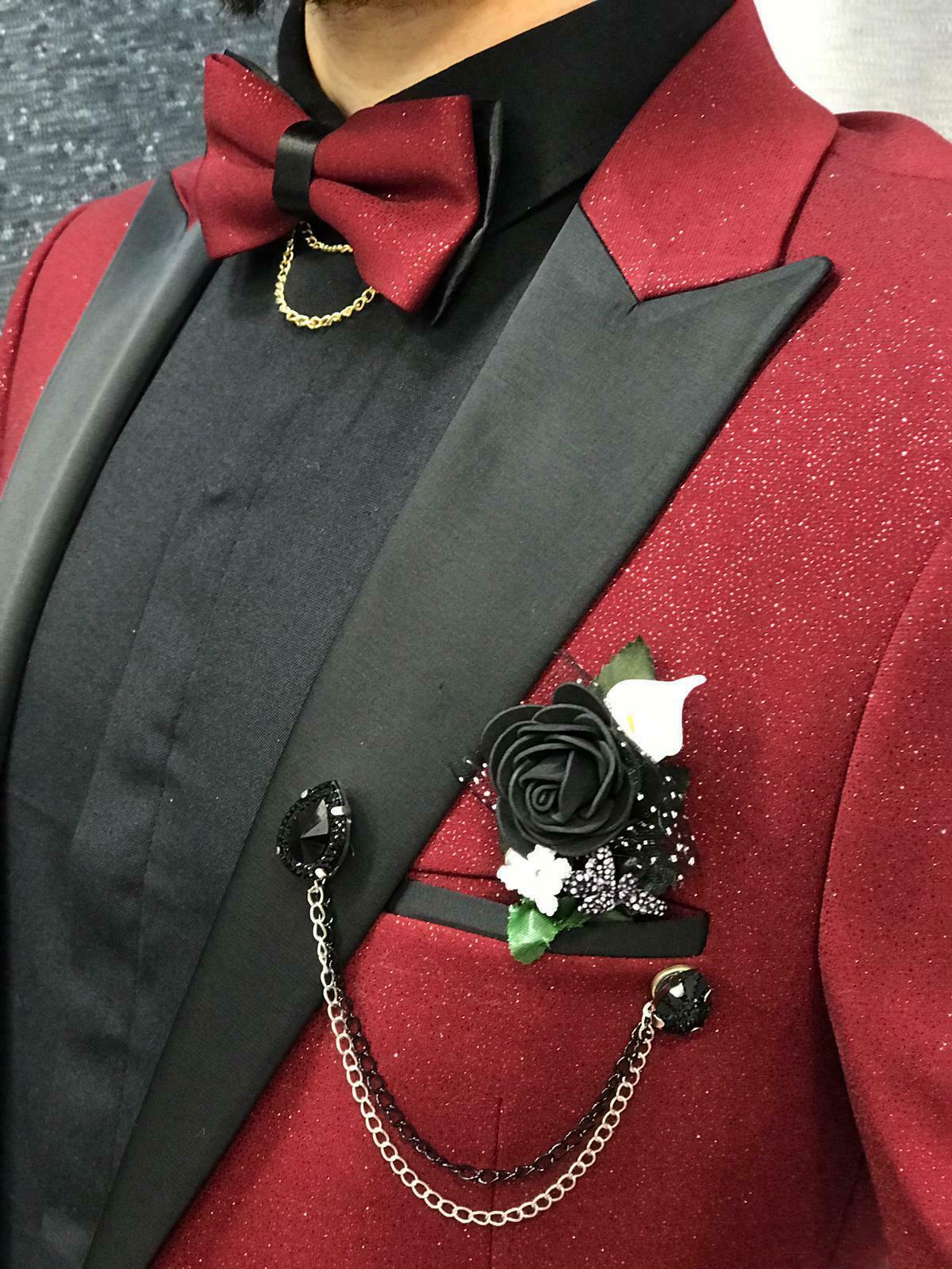 Bury Bg Mens Suits with Black Shawl Lapel Jacket Wedding Tuxedo Coat Slim Fit Prom Dress Regular Custom Made