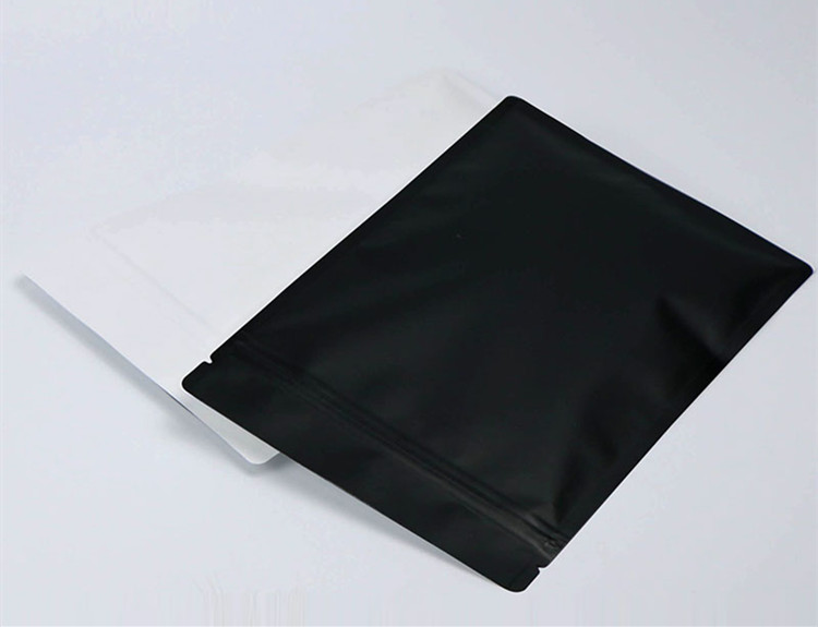 100pcs Thick Flat Bottom Matte Color Aluminum Foil Zip Lock Bag White Pink Black Snack Powder Coffee Smell Proof Trial Heat Sealing Pouches Support Lo