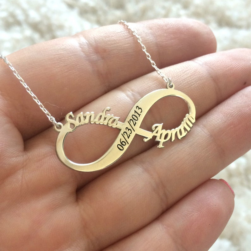 Boho Double Name Necklace Personalized Engraved Date Numerals Nameplate Infinity Necklaces & Pendants Stainless Steel Jewelry T191129
Boho Double Name Necklace Personalized Engraved Date Numerals Nameplate Infinity Necklaces & Pendants Stainless Steel Jewelry T191129