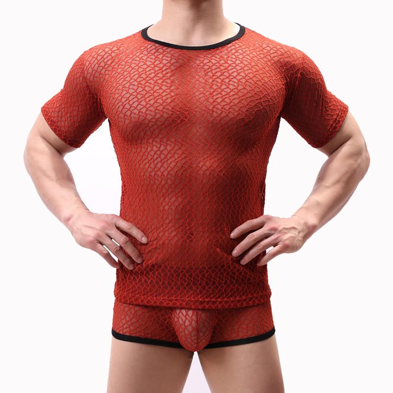 Men' Mesh See-through Fishnet T Shirt Fashion Sexy Short Sleeve Nightclub Wear T-shirt Men Party Perform Streetwear Tops, Black
Men' Mesh See-through Fishnet T Shirt Fashion Sexy Short Sleeve Nightclub Wear T-shirt Men Party Perform Streetwear Tops, Black