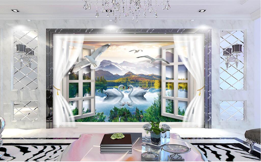 WDBH 3d wallpaper custom photo Swan Lake Window Natural Scenery tv background home decor living room 3d wall murals wallpaper for walls 3 d, Non-woven wallpaper
WDBH 3d wallpaper custom photo Swan Lake Window Natural Scenery tv background home decor living room 3d wall murals wallpaper for walls 3 d, Non-woven wallpaper