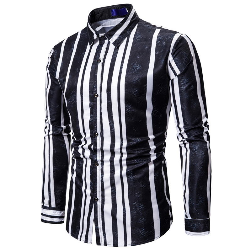 Camisa de rayas de lujo Camisa Vertical Streetwear Social alta calidad nuevo Casual ajustado Fit vestir para hombres coreanos, Blue
Camisa de rayas de lujo Camisa Vertical Streetwear Social alta calidad nuevo Casual ajustado Fit vestir para hombres coreanos, Blue