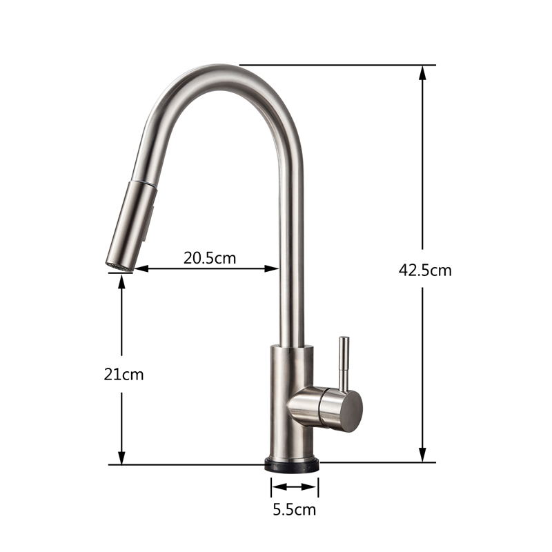 Pull Out Sensor Kitchen Faucet Brushed Gold Sensitive Touch Control Faucet Mixer For Kitchen Touch Sensor Kitchen Mixer Tap T200429172410