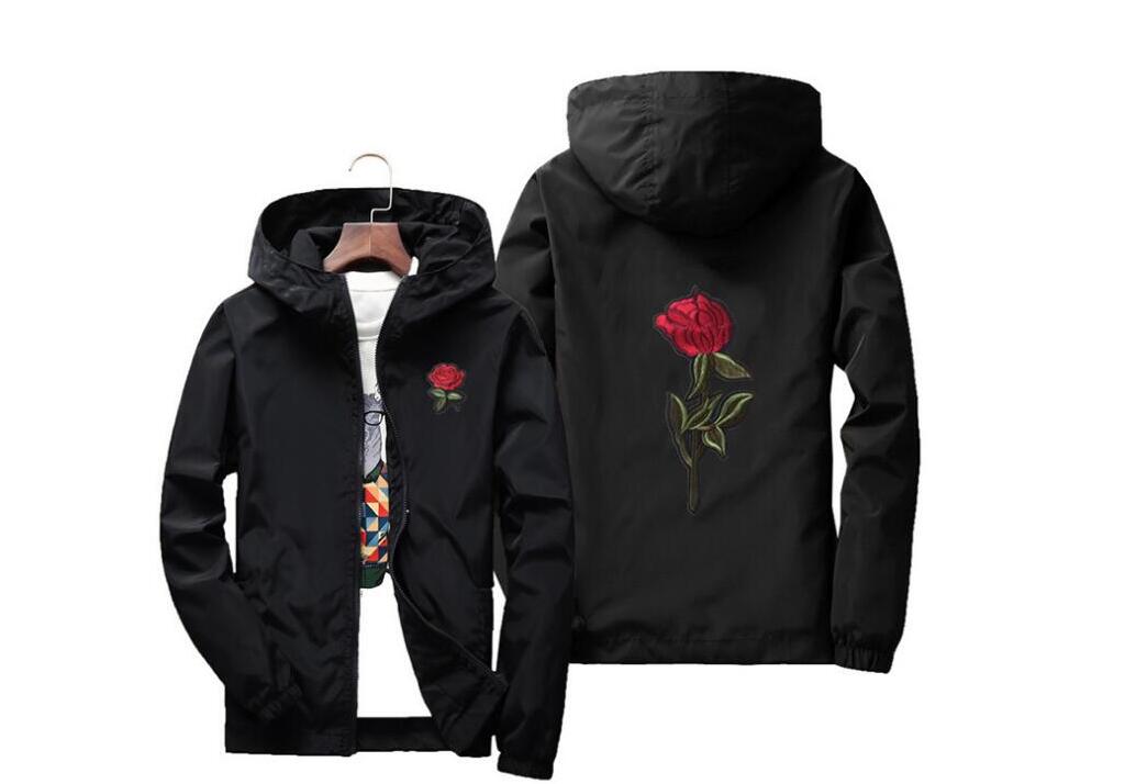 Rose Jacket Windbreaker Men And Women's Jacket New Fashion White And Black Roses Outwear Coat, Black;brown
Rose Jacket Windbreaker Men And Women's Jacket New Fashion White And Black Roses Outwear Coat, Black;brown