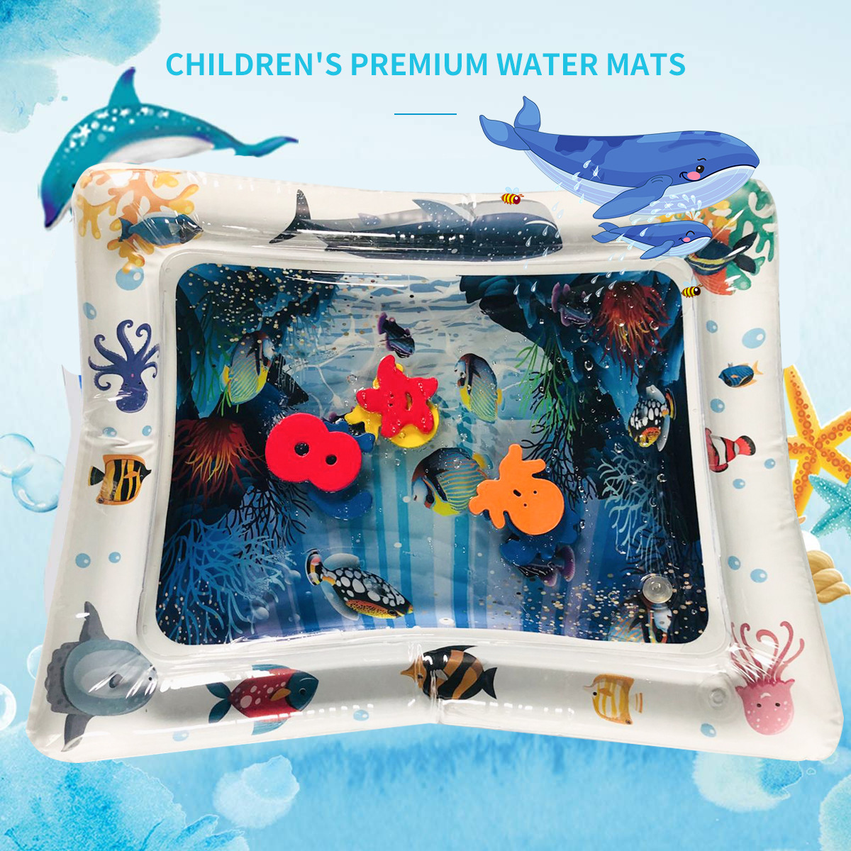 Baby Inflatable Water Mat Marine Life Swimming Ring Climbing Cushion Seat Super Thick And Soft 3pcs Wholesale